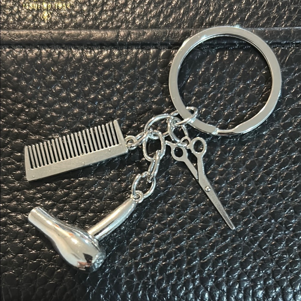 Silver Hairdresser Keychain